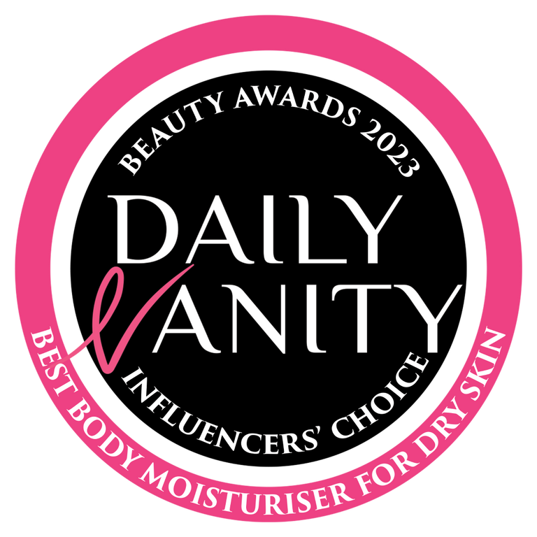 Daily Vanity Beauty Awards 2023, Influencers’ Choice for Best Body Moisturiser for Dry Skin awarded to Meditrina Ageless Herbal Cream, recognized for its effective hydration and nourishment for dry skin.